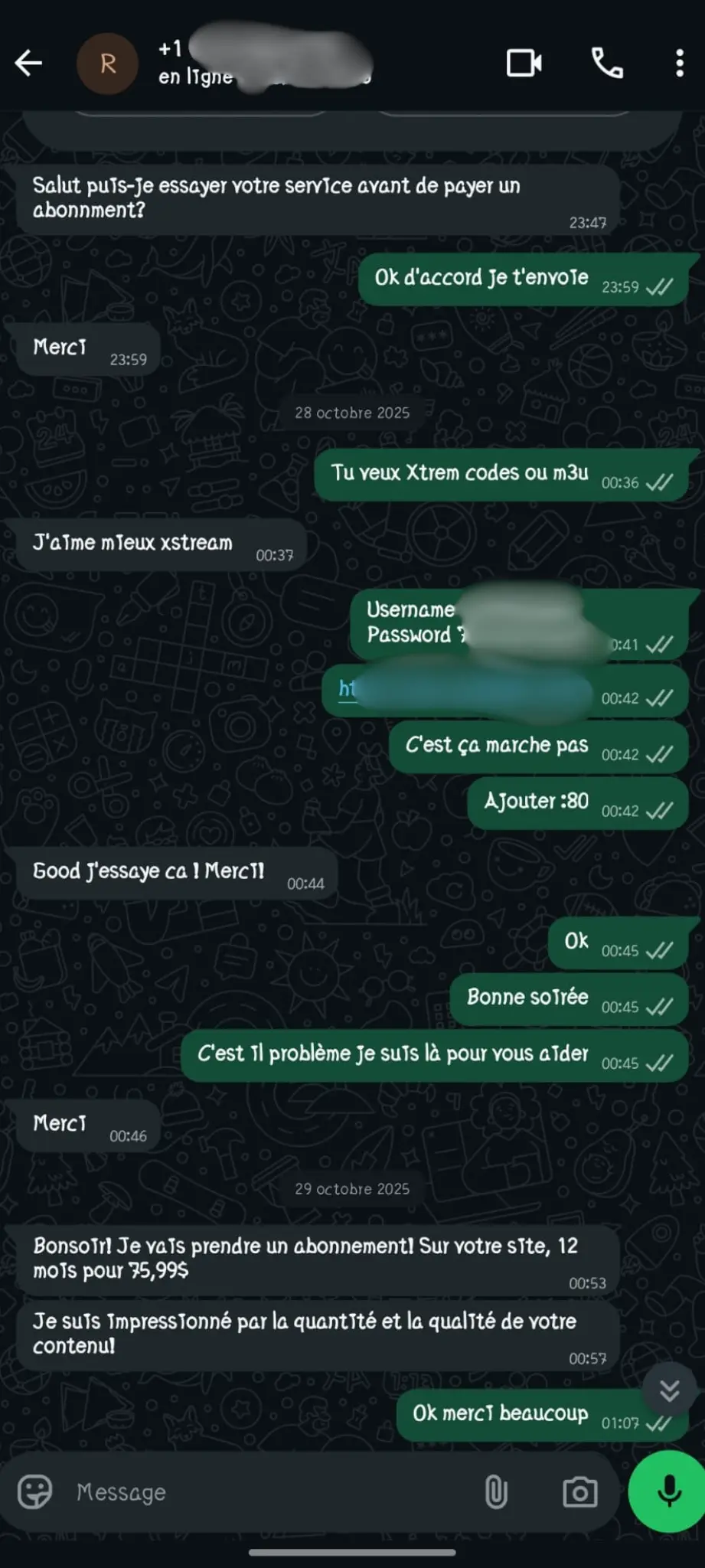 preuve conversation client iptv quebec service fiable et rapide