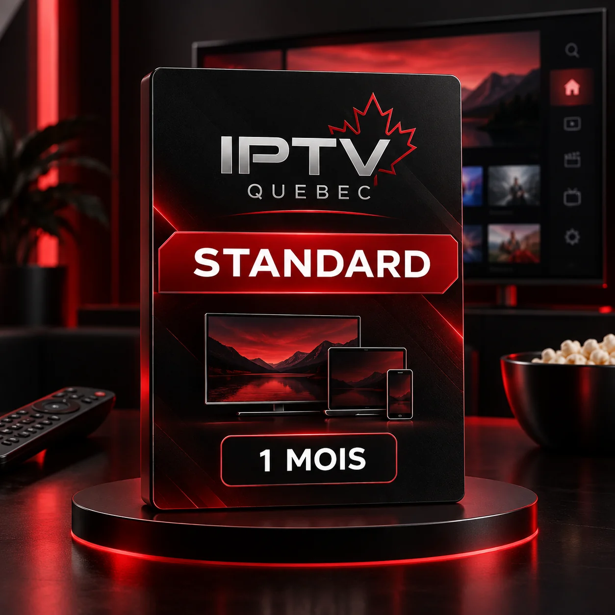 Abonnement IPTV Québec Standard 1 mois